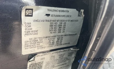 2024 GMC Sierra K1500 Slt z USA, uszkodzony, nr VIN 3GTUUDED1RG128216